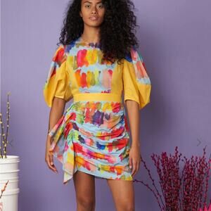 RHODE Multicolor Abstract Dress